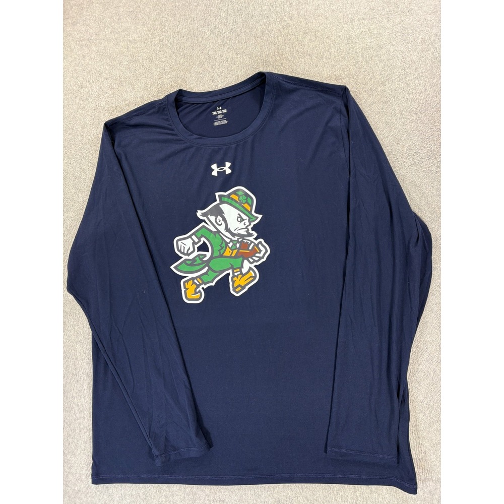 Notre Dame Fighting Irish Under Armour Screened Campus Shirt (Men's 2XL) Blue